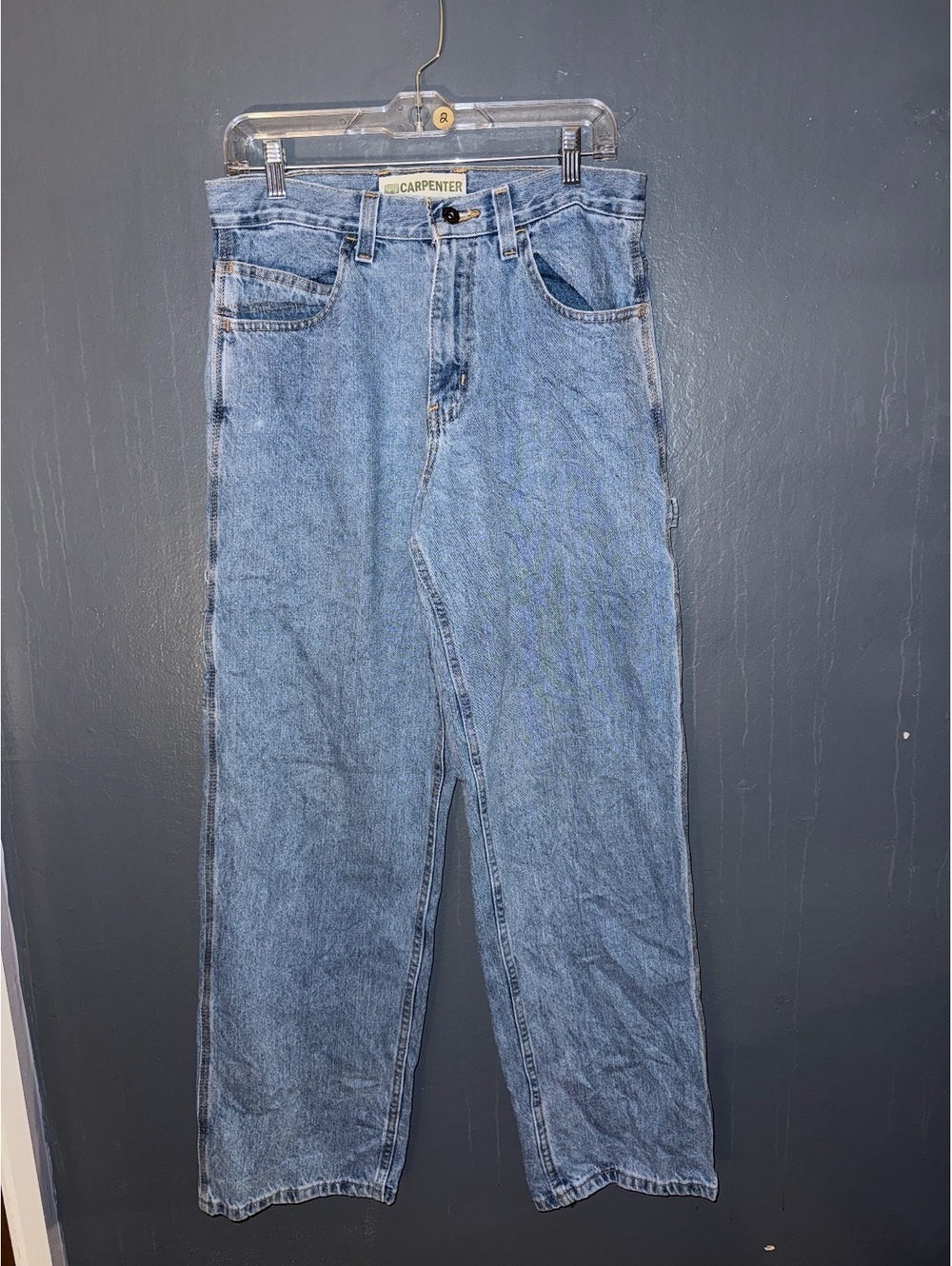 Carpenter Light Blue Denim Carpenter Jeans with Utility Pockets